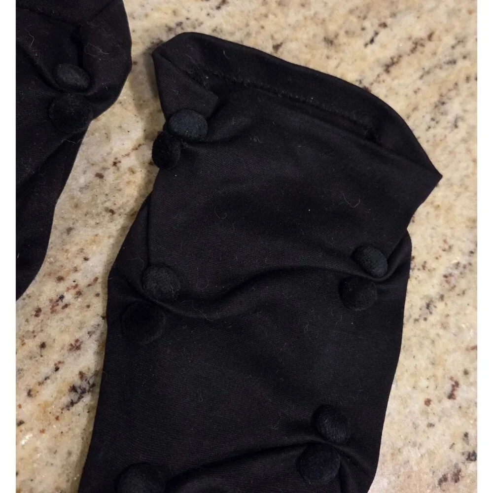 Vintage Womens Size M 7 Black Cotton Formal 13.5